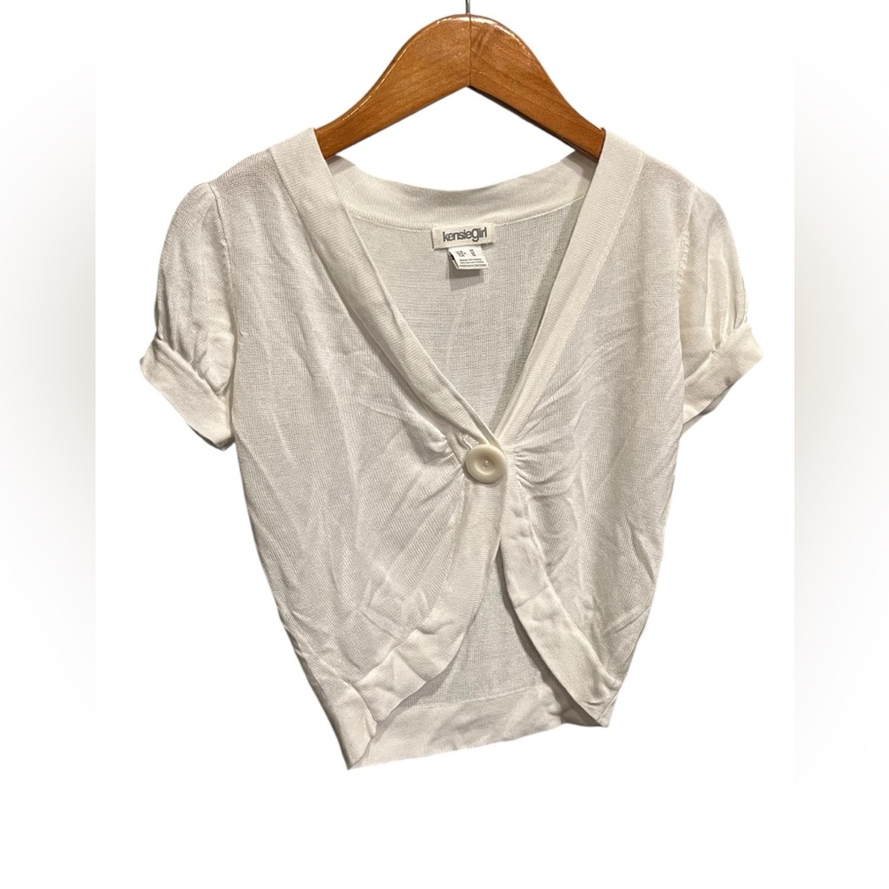 White Short Sleeve Sweater